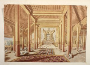 Il trono e la sala delle udienze al palazzo di Amarapura da Colesworthy Grant
