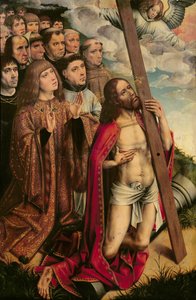 Cristo Mediatore con Filippo il Bello (1478-1506) e il suo seguito, pannello sinistro di un altare da Colijn de Coter