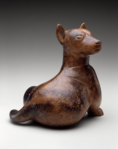 Cane semi-seduto, Messico, Proto-Classico, 100 a.C.-300 d.C. da Colima Culture