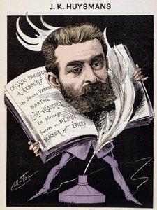 Caricatura di Joris Karl (Joris-Karl) Huysmans (1848-1907) - in “Gli uomini di oggi”