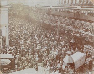 Apertura di Siegel, Cooper Co., Sixth Ave. 18-19th Streets guardando a sud da 19th da Company Byron
