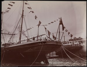 S.S. "Umbria" al molo, c.1897 da Company Byron