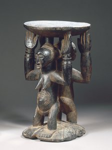 Sgabello Luba Hemba da Congolese Congolese