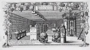 August von Brunswick-Lüneburg nella sua biblioteca, 1650 da Conrad Buno