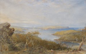 North Head da sopra Balmoral, porto di Sydney da Conrad Martens