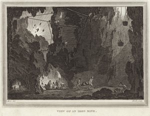 Vista di una miniera di ferro