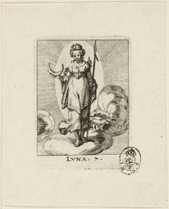 Luna, tavola sette da Der VII Planeten da Conrad Meyer
