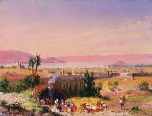 Una veduta di Città del Messico con un accampamento da Conrad Wise Chapman