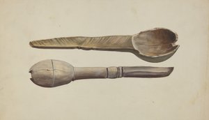 Cucchiaio di legno intagliato