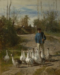 Il guardiano delle oche, c.1850-55 da Constant Emile Troyon