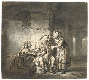 Lot e le sue figlie (Genesi 19:33) da Constantin Daniel van Renesse