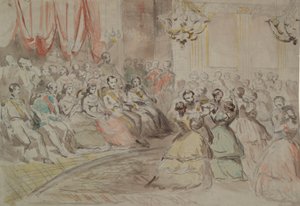 Un ballo di stato, presumibilmente con Napoleone III da Constantin Guys