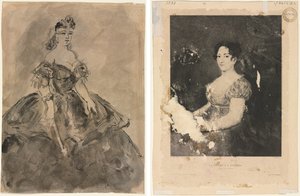 Al ballo (recto); La femme à l