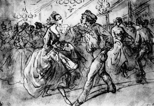 Alla danza, XIX secolo da Constantin Guys