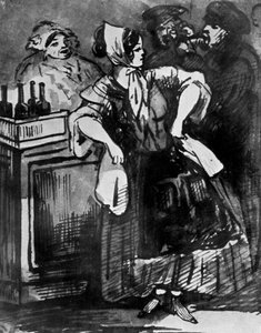 Le Comptoir, XIX secolo, 1930 da Constantin Guys