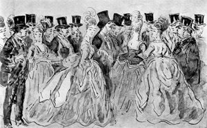 Le Promenoir, XIX secolo, 1930 da Constantin Guys
