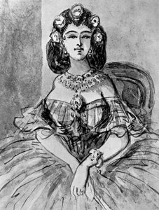 Ritratto di una signora, XIX secolo, 1930 da Constantin Guys