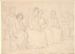 A casa di Hages durante una conferenza di Høyen da Constantin Hansen