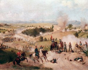Guerra americano-messicana: vista della battaglia di Molino del Rey l