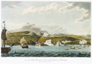 Vista sud-ovest di Fort Bourbon e Fort Louis (Fort Saint Louis), in Martinica, 5 febbraio - 22 marzo da Cooper (after) Willyams