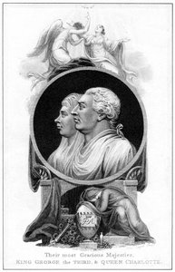 Re Giorgio III e la regina Carlotta, XIX secolo da Cooper