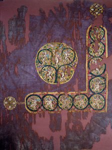 Arte copta: Arazzo con Amore del Raccolto (IV secolo d.C.), Parigi, Museo del Louvre