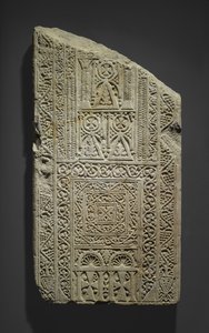 Stele frammentaria, probabilmente trovata a Esna, VII-VIII secolo da Coptic Coptic