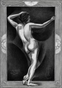 Figura nuda in stile Art Déco da Corné Akkers