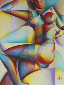 Figura astratta colorata