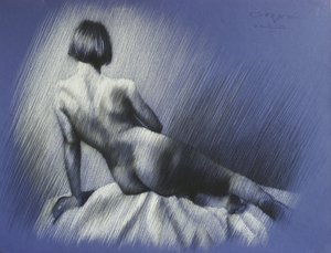 Elegante studio di nudo sdraiato da Corné Akkers