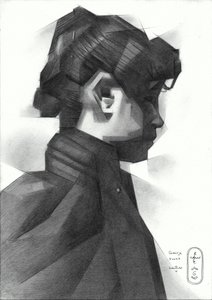Profilo geometrico di una donna da Corné Akkers