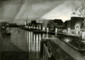 Il bagliore notturno del canale