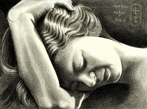 Donna che dorme serenamente da Corné Akkers