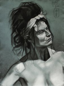 Schizzo di una donna pensierosa da Corné Akkers