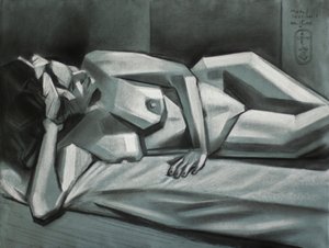 Nudo cubista sdraiato da Corné Akkers