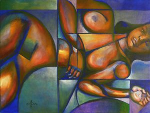 Donna cubista serena