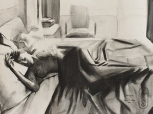 Schizzo di una donna addormentata da Corné Akkers