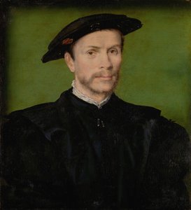 Ritratto di un uomo barbuto in nero