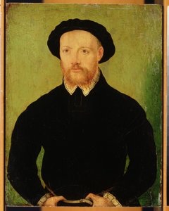 Uomo con barba rossa da Corneille de Lyon