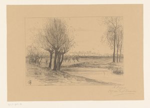 Prato con salici capitozzati da Cornelia Christina Johanna van Trigt Hoevenaar (signed by artist)