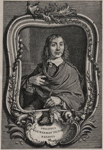 Ritratto di Philips Wouwerman o Philippus Wouwermans 1619-1668 pittore olandese - incisione di Nicolas-Gabriel Dupuis dopo Cornelis Visscher da Cornelis (after) Visscher