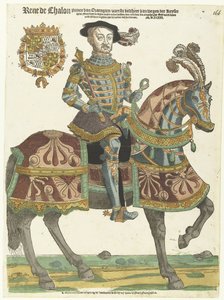 Ritratto di René de Châlon a cavallo