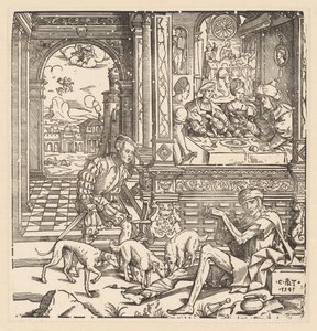 Il ricco e il povero Lazzaro da Cornelis Anthonisz.