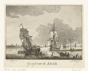 Veduta della Schelda con velieri da Cornelis Apostool