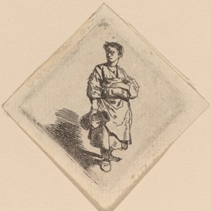 La donna con la brocca, in piedi da Cornelis Pietersz Bega