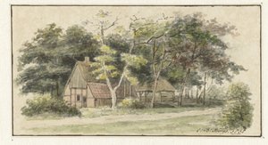 Fattoria tra gli alberi da Cornelis Bernardus Buijs