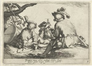 Soldati che giocano a carte da Cornelis Bloemaert (II)