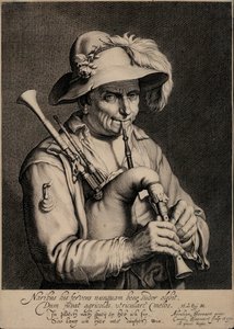 Uomo che suona la cornamusa