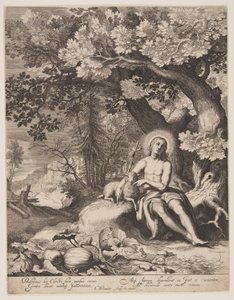 San Giovanni Battista in un paesaggio