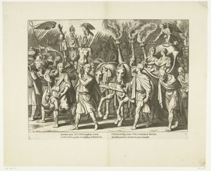 Carro trionfale di Carlo V e Ferdinando, dopo la liberazione di Vienna dai Turchi, ca. 1532, n. 7 Scènes de la vie de Charles V La vie de l